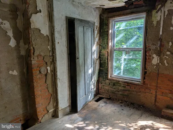 a view of wooden door
