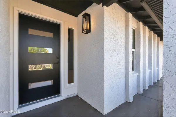 a view of front door of house