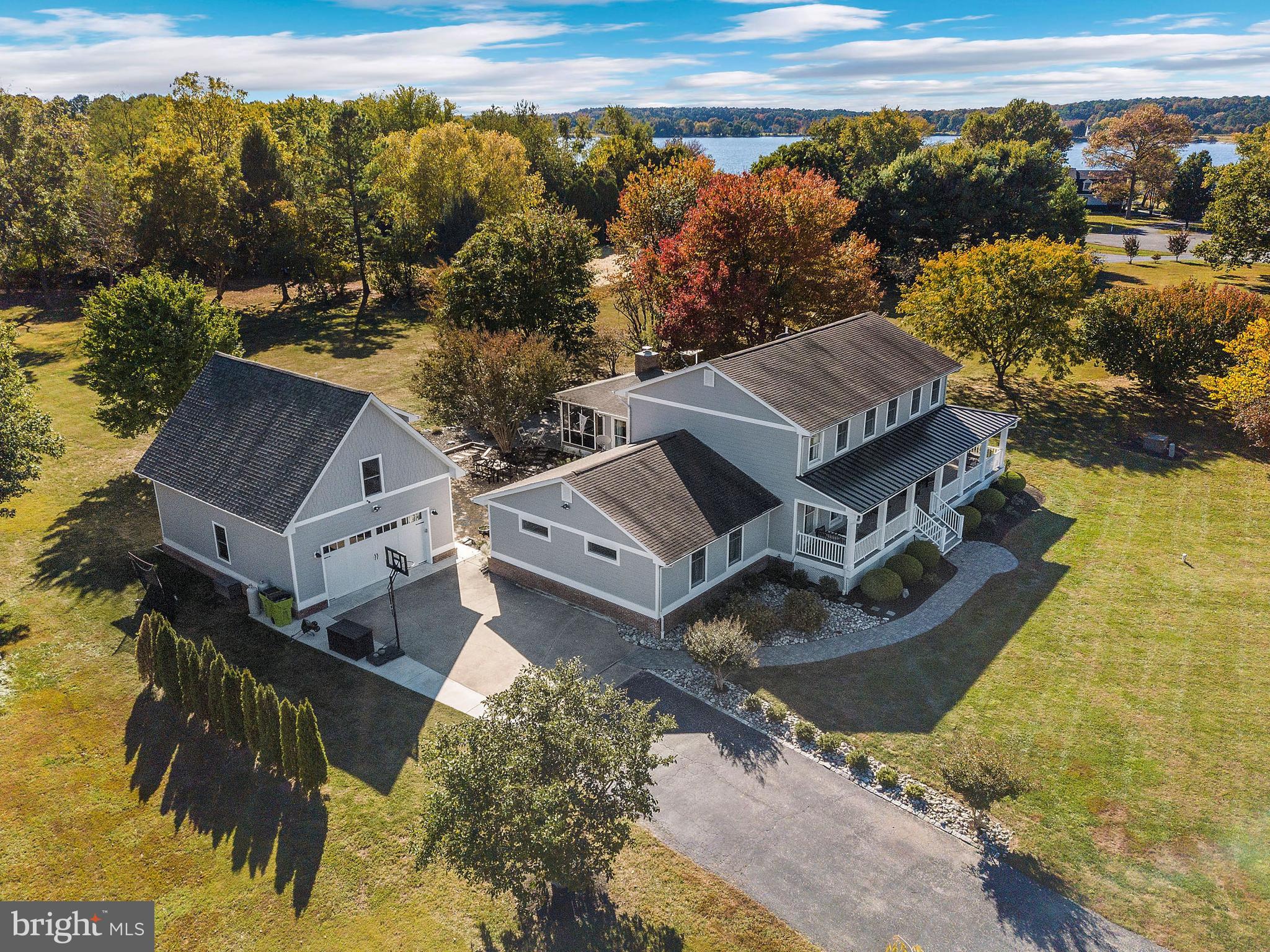 602 Old Point Road Chester, MD 21619 - Photo 33 of 51 an aerial view of a house with a ocean view