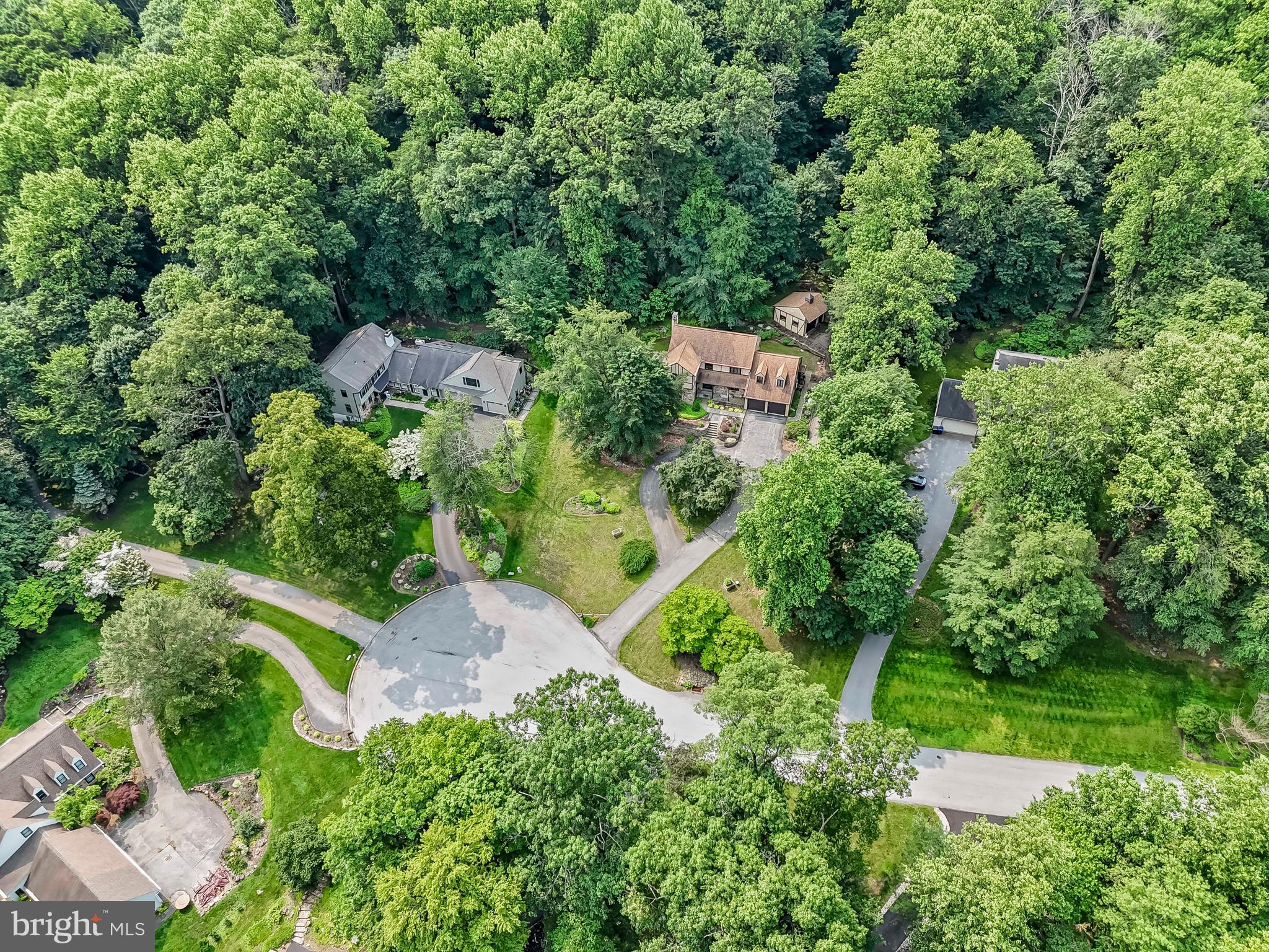 1200 Dunsinane Hill Chester Springs, PA 19425 - Photo 38 of 42 an aerial view of residential house with outdoor space and trees all around