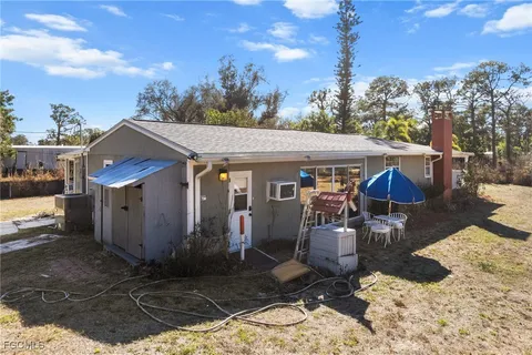 a view of a house with a patio