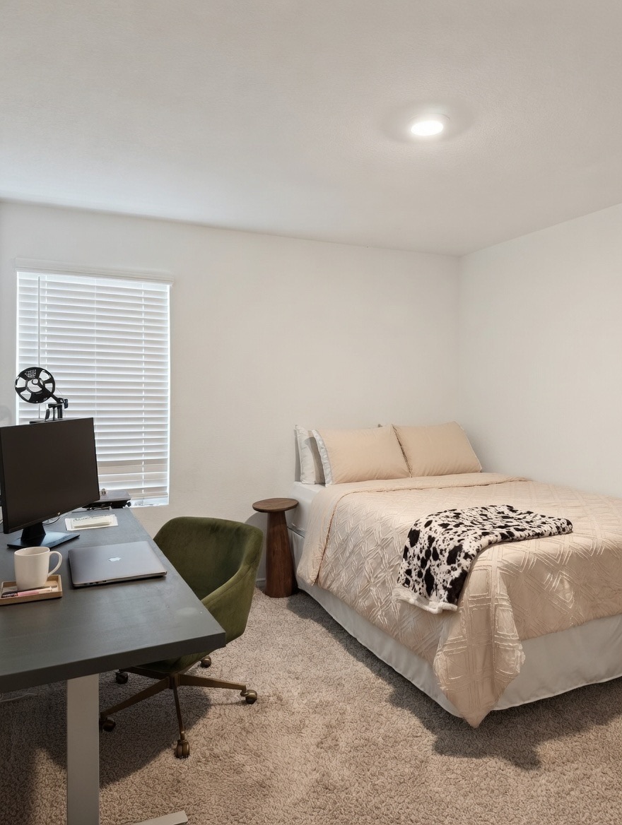 13513 Menard Way Elgin, TX 78621 - Photo 11 of 18 Carpeted bedroom featuring an office area