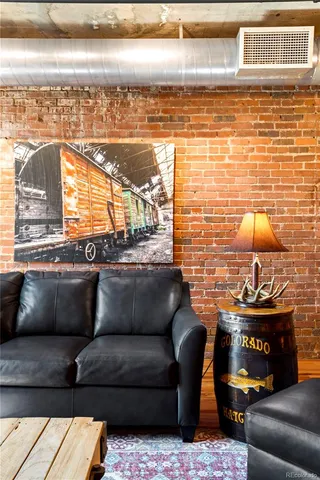 a view of a couch in the roof deck