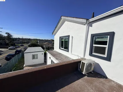 a view of a balcony