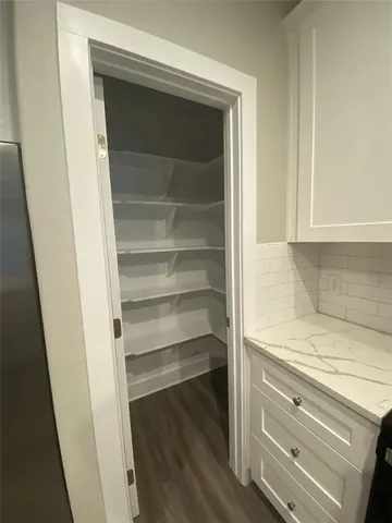 a view of wooden door