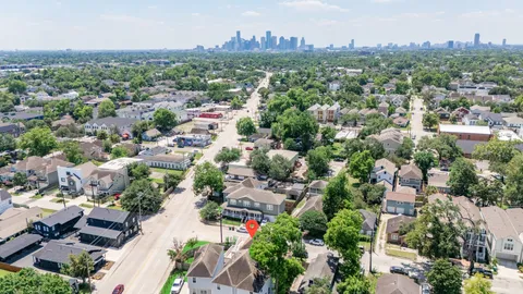an aerial view of a city