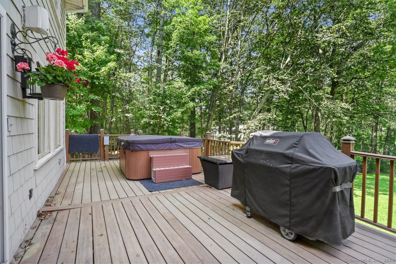 68 Old Dike Road Trumbull, CT 06611 - Photo 11 of 40 a view of balcony with wooden floor and outdoor seating