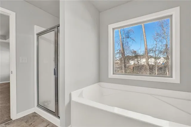 a workspace with a table and a window