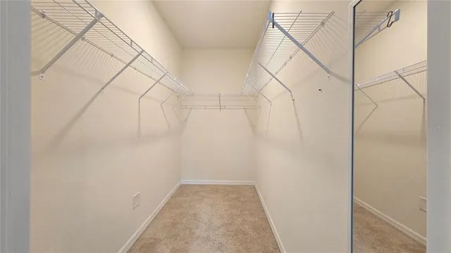 a view of small space with empty racks