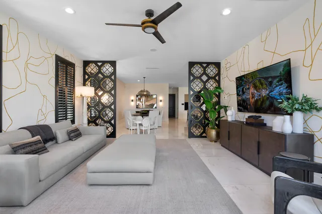 a very nice looking room with a large window