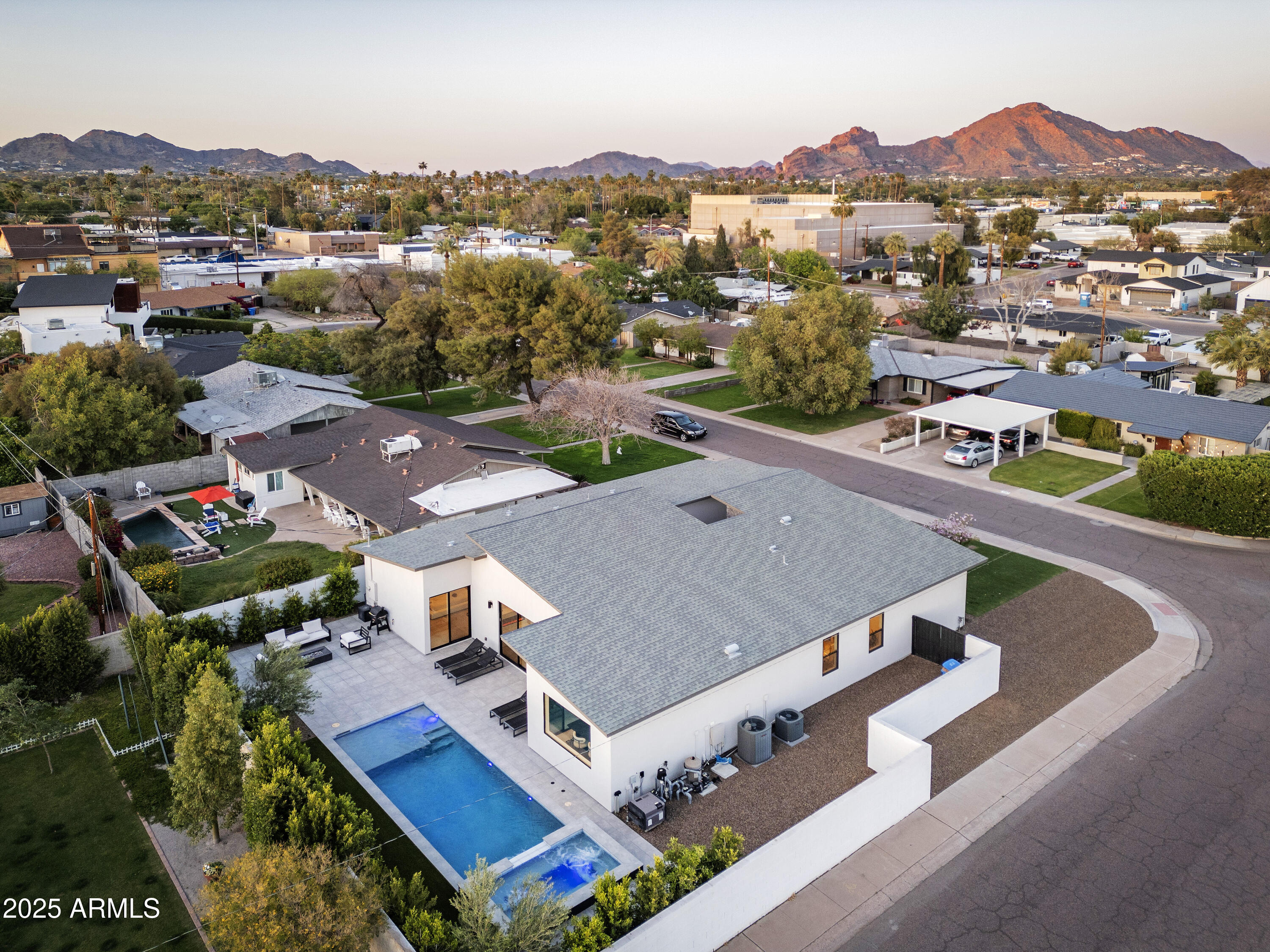 4002 North 33rd Place Phoenix, AZ 85018 - Photo 70 of 80 an aerial view of a house with a mountain