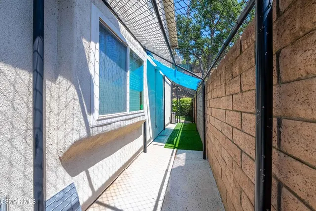 a view of empty room with storage