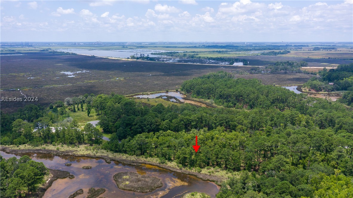 859 Bridle Path Boulevard Hardeeville, SC 29927 - Photo 19 of 40 Aerial view of Lot 27 and the magnificent water/marsh views that face east. This pond was once part of the historic rice fields (seen in the distance) of the south. Now it is a place to observe resident shore birds and stunning sunrises to the east.