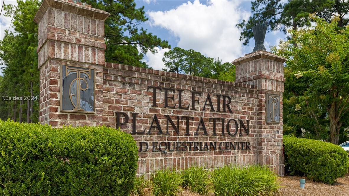 859 Bridle Path Boulevard Hardeeville, SC 29927 - Photo 2 of 40 Telfair Plantation's entrance sign monument before reaching the the gates to the community.