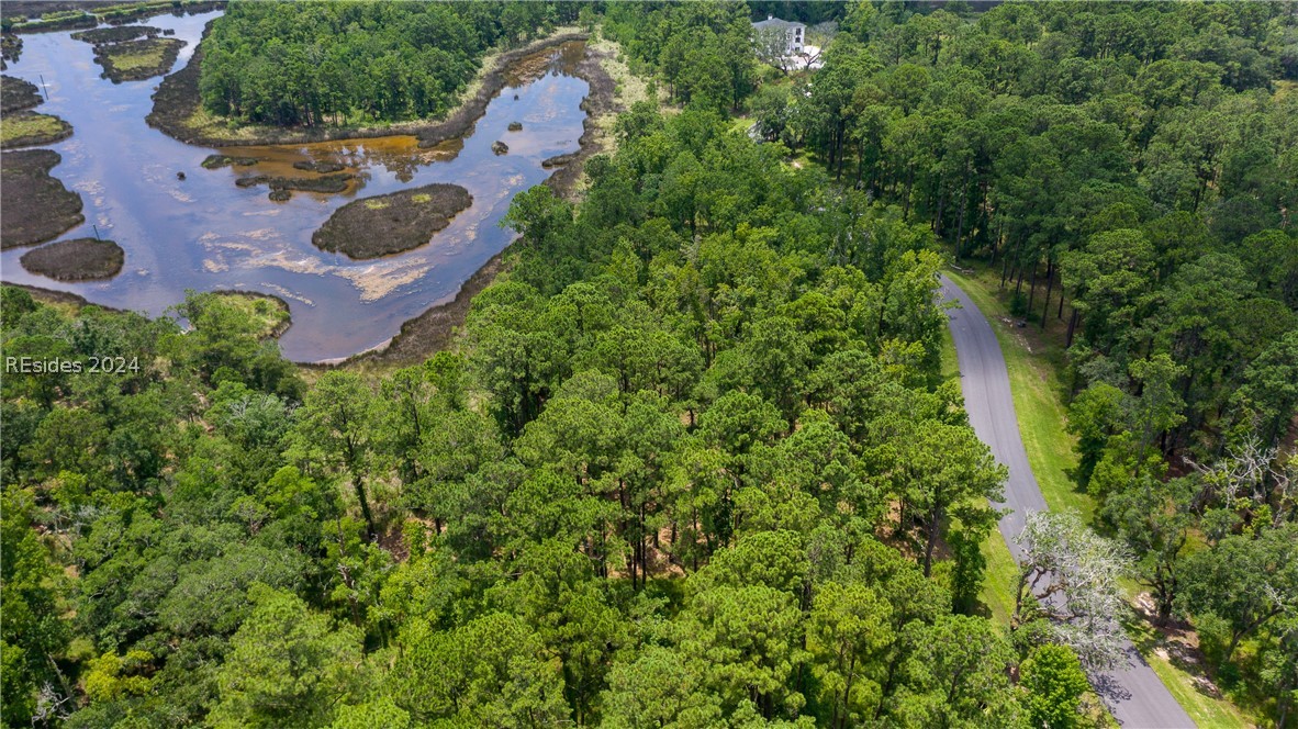 859 Bridle Path Boulevard Hardeeville, SC 29927 - Photo 25 of 40 Bird's eye view of Lot 27 and the frontage along Bridle Path Blvd, and the lovely marsh views from the property.