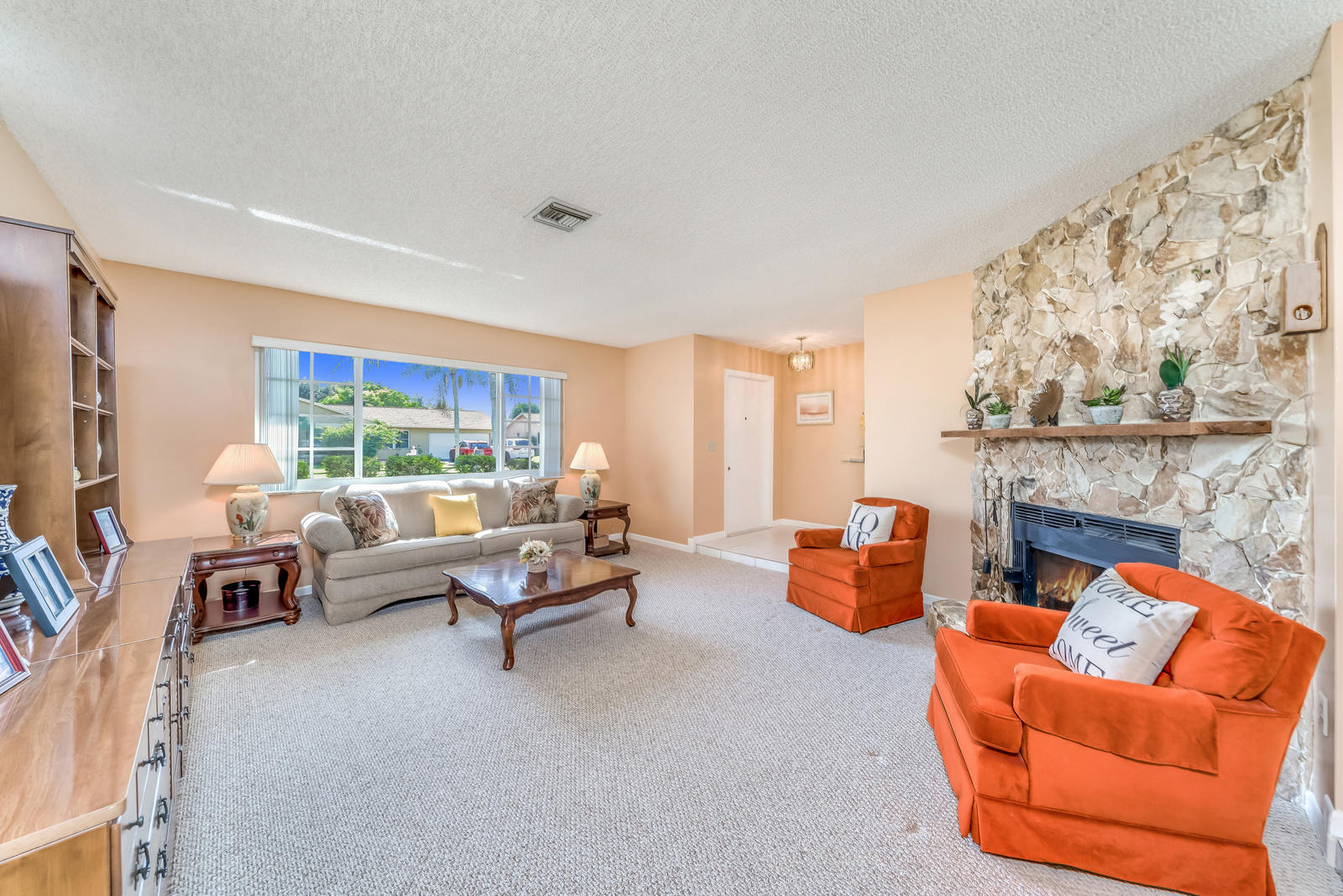 22701 Southwest 9th Street Boca Raton, FL 33433 - Photo 11 of 62 Living Room/Wood Fireplace