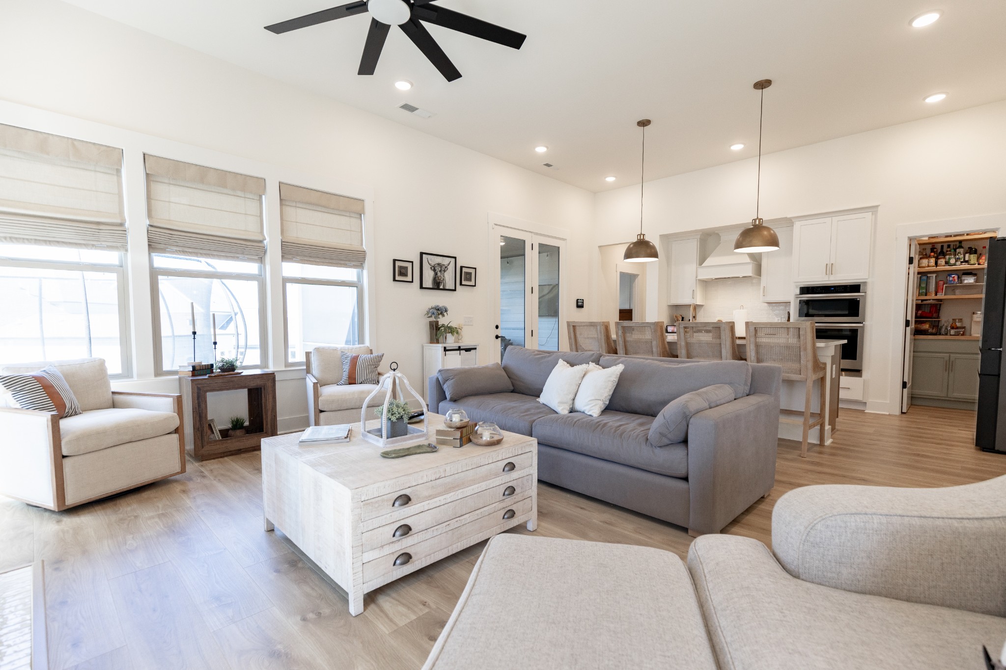 194 Phillips Bend Spring Hill Spring Hill, TN 37174 - Photo 21 of 70 a living room with furniture ceiling fan and a large window