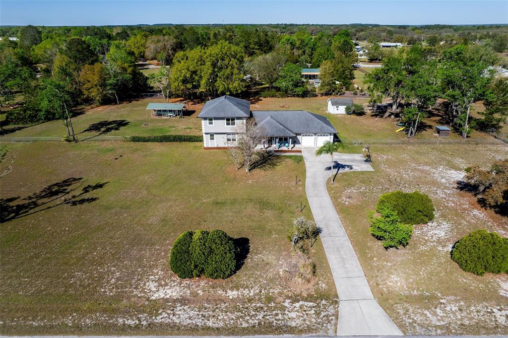 a view of a lake with outdoor space