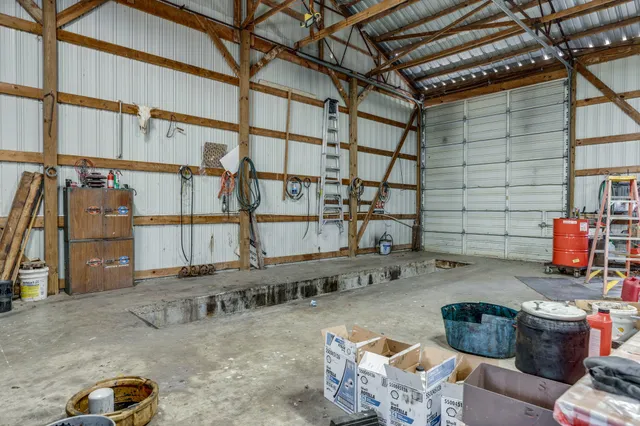 a view of swimming pool with a garden