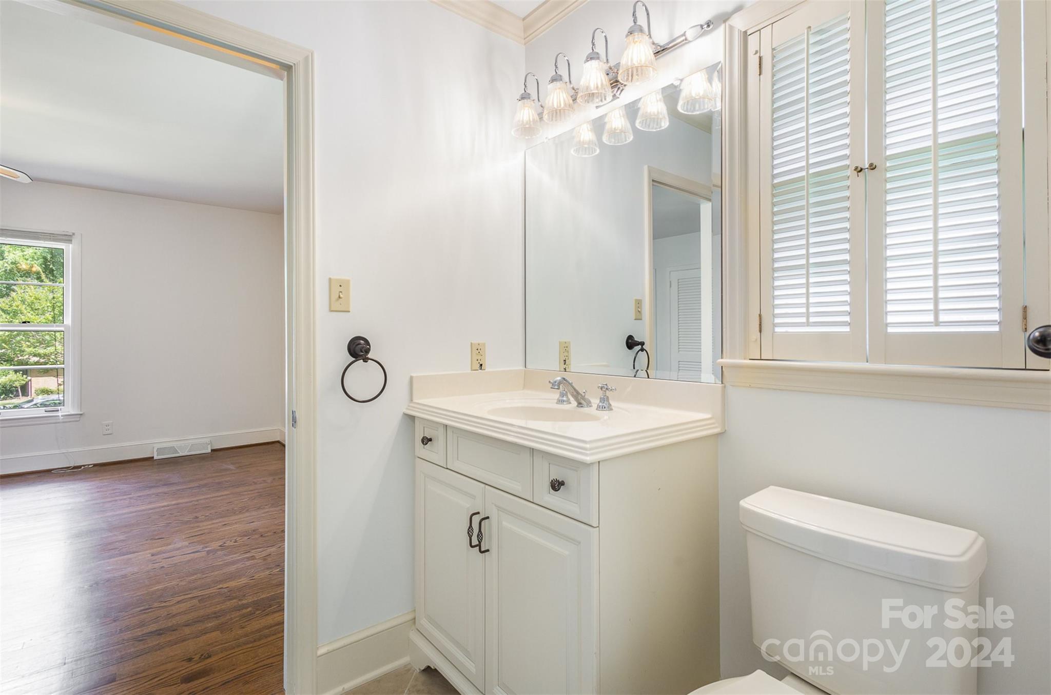 3524 Highview Road Charlotte, NC 28210 - Photo 26 of 34 a bathroom with a sink a toilet and a mirror