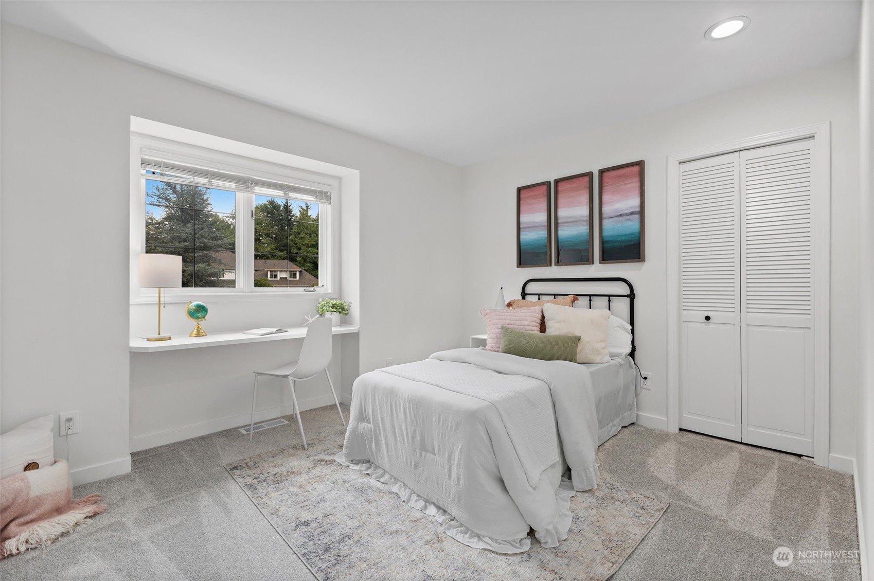 3014 184th Place Southeast Bothell, WA 98012 - Photo 31 of 36 a bedroom with a bed and a large window
