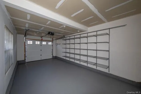 a view of a garage