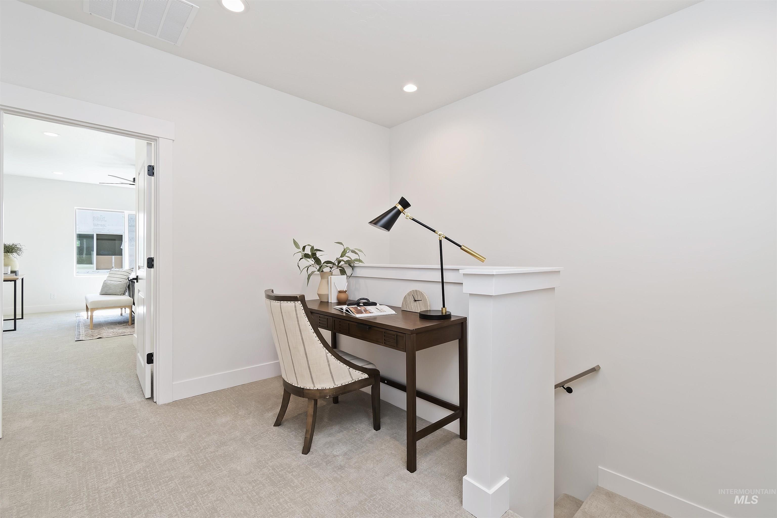 724 South Calhoun Lane Star, ID 83669 - Photo 21 of 46 Office space featuring light colored carpet and recessed lighting