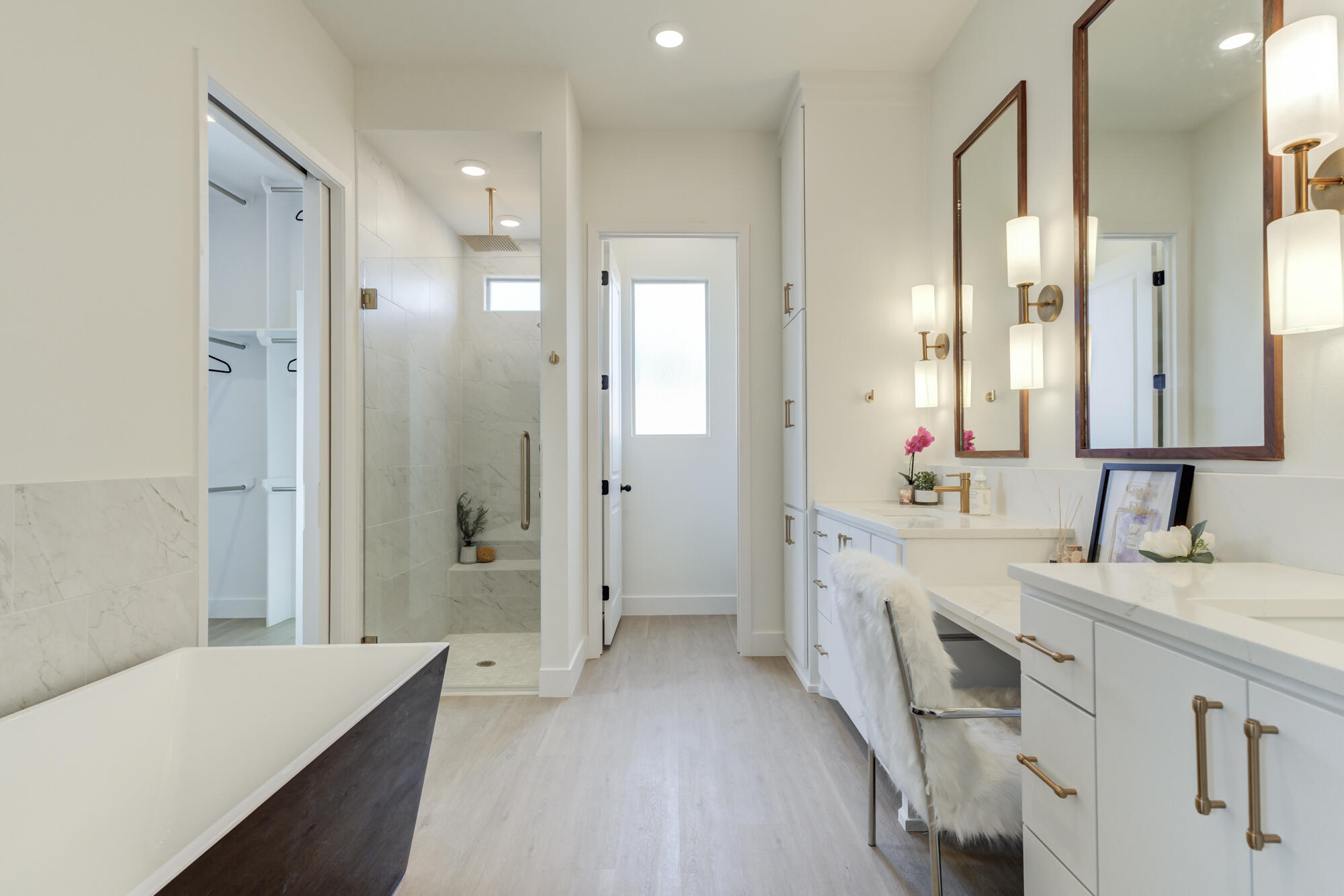 3606 144th Street Lubbock, TX 79423 - Photo 35 of 67 a spacious bathroom with a double vanity sink mirror double and shower