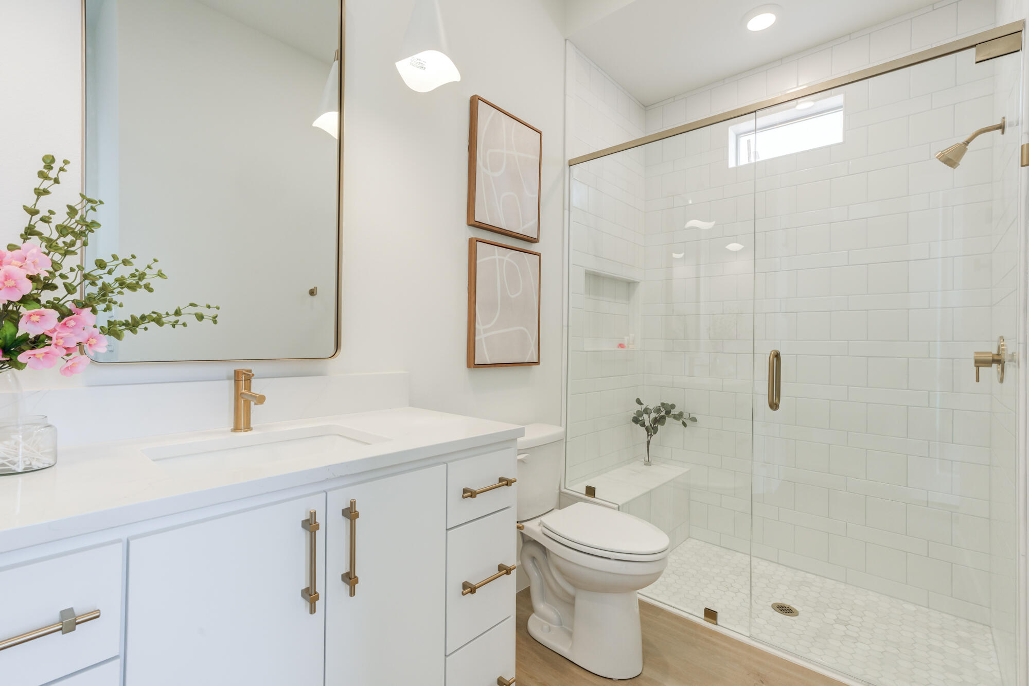3606 144th Street Lubbock, TX 79423 - Photo 44 of 67 a bathroom with a sink a toilet and shower