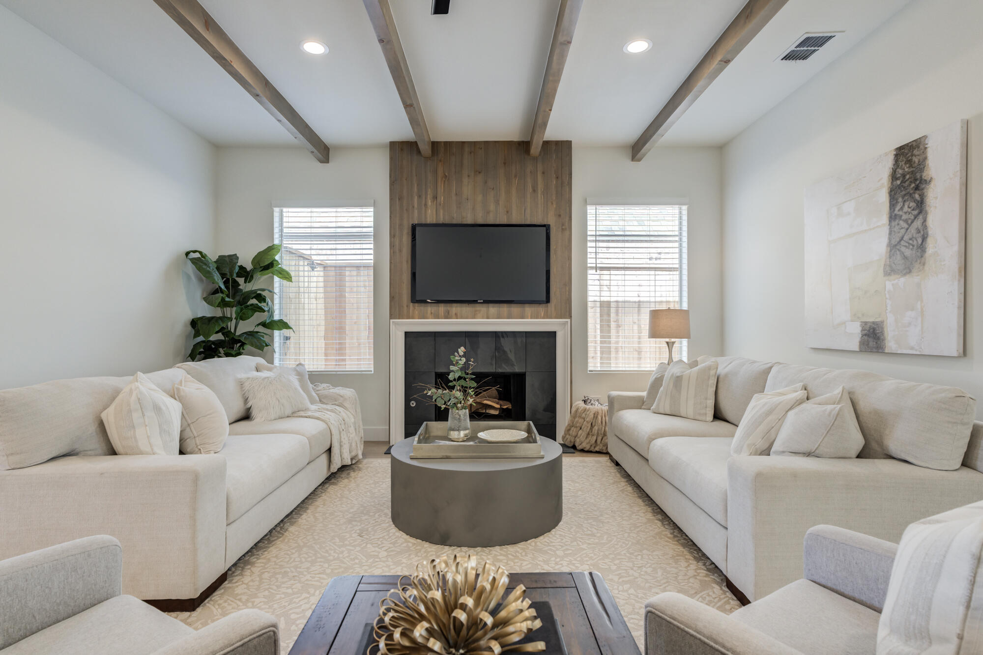 3606 144th Street Lubbock, TX 79423 - Photo 7 of 67 a living room with furniture fireplace and window