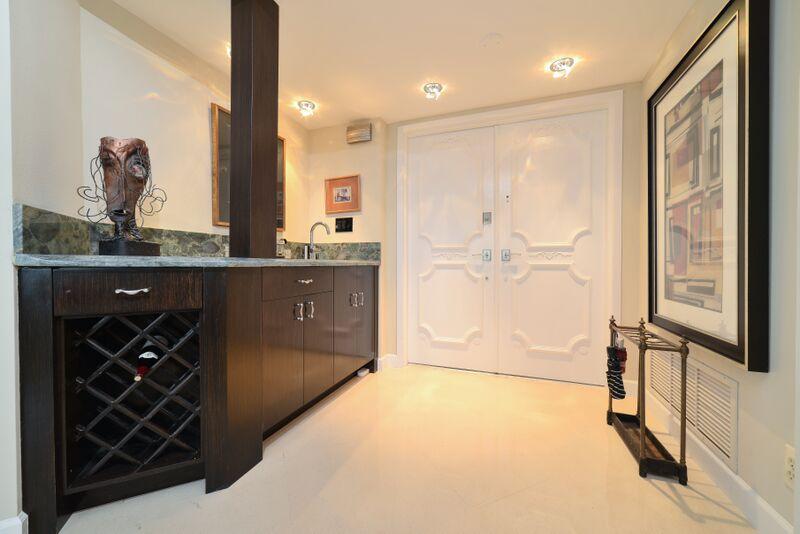 550 South Ocean Boulevard, Unit 1201 Boca Raton, FL 33432 - Photo 12 of 37 ELEGANT ONYX BAR AND WINE RACK
