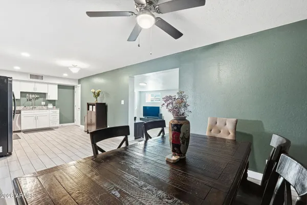 a bed room with a bed and furniture