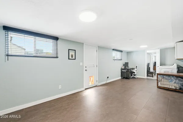 a backyard of a house