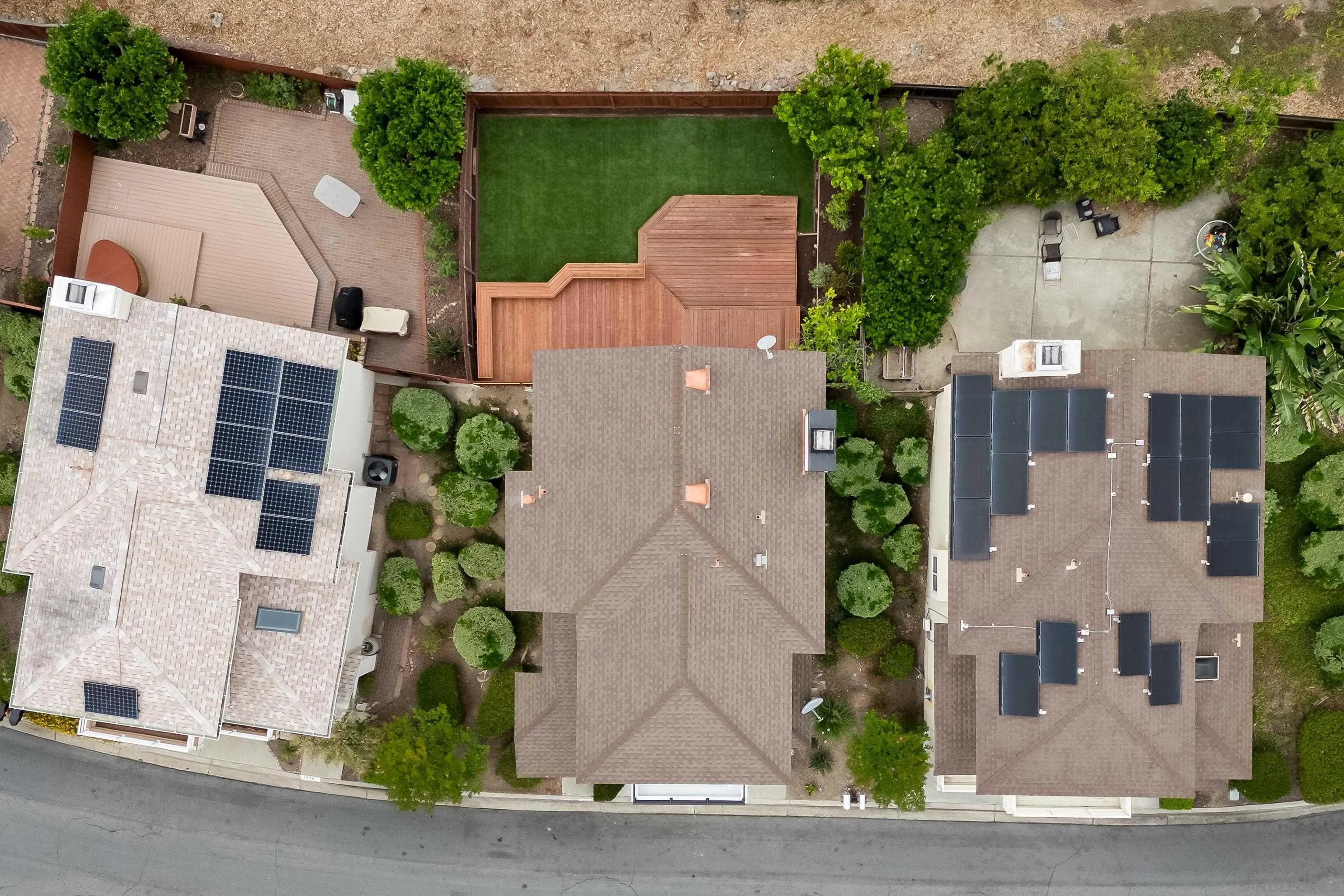 11478 Madera Rosa Way San Diego, CA 92124 - Photo 46 of 54 an aerial view of multiple houses with a yard