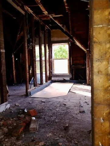 a view of a backyard of a house