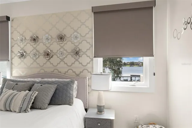 a view of a lake from a balcony