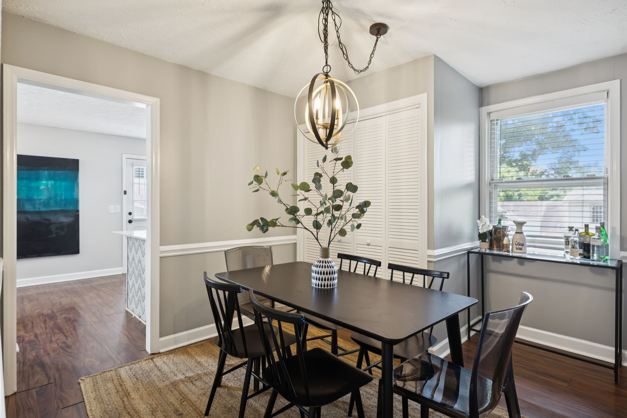5415 Knob Road Nashville, TN 37209 - Photo 12 of 28 a view of a dining room with furniture window and wooden floor