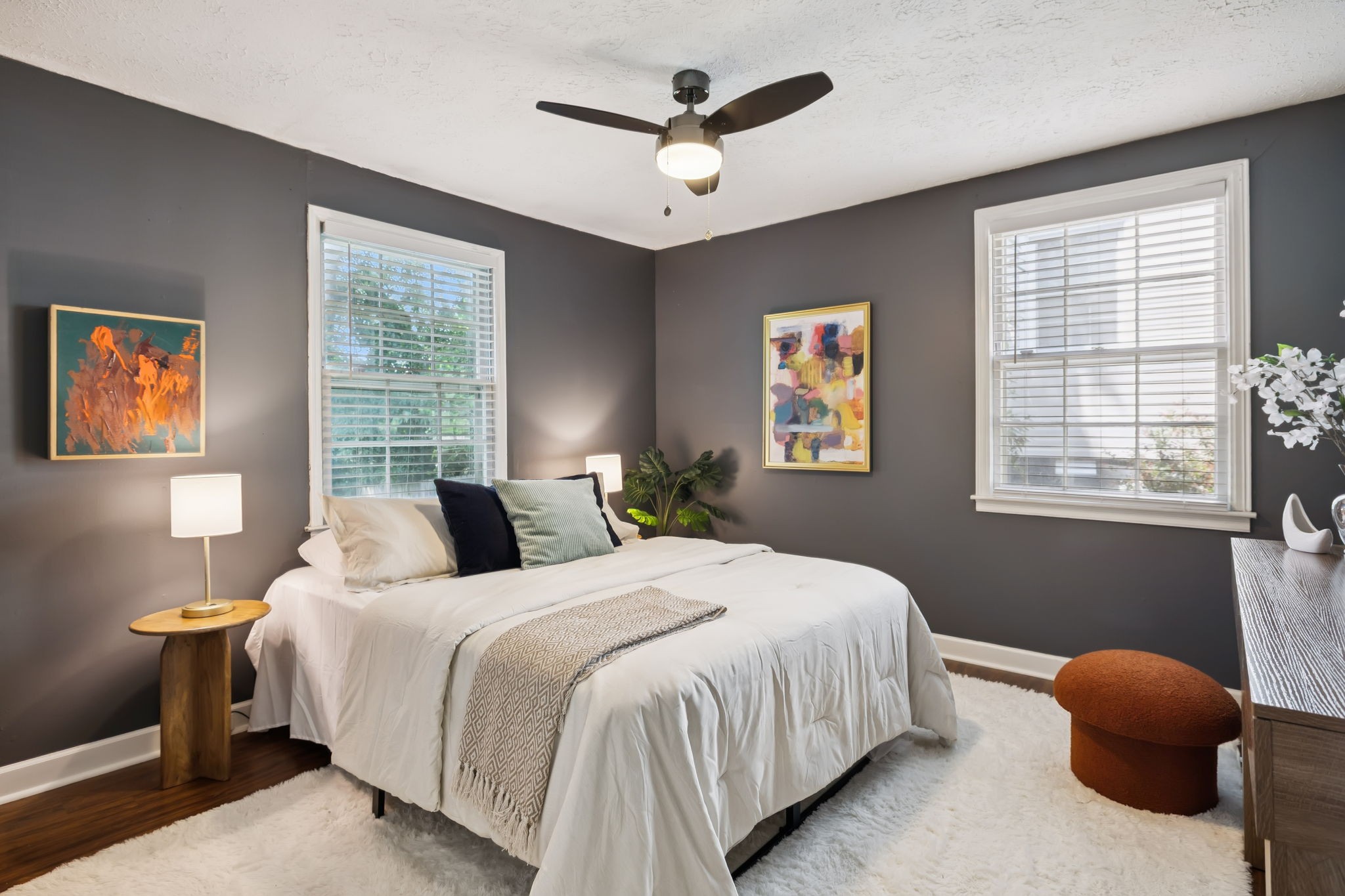 5415 Knob Road Nashville, TN 37209 - Photo 15 of 28 a bedroom with bed and a large window