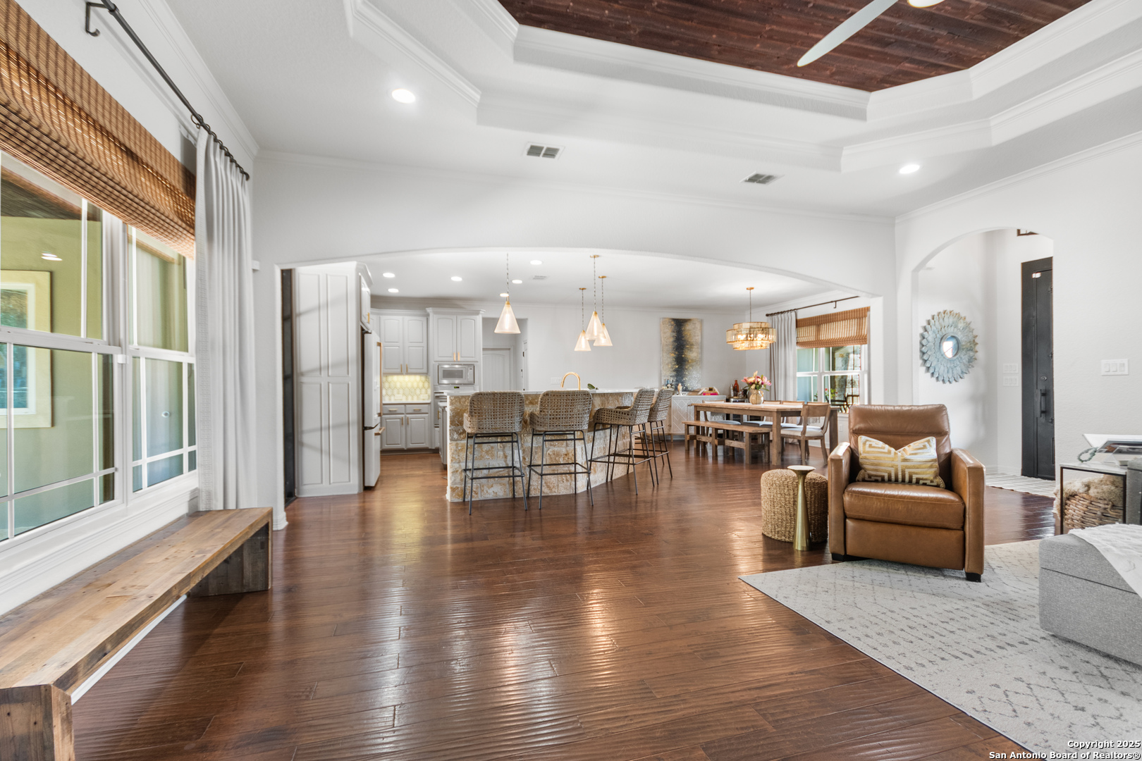 875 Shepherds Ranch Bulverde, TX 78163 - Photo 13 of 54 a living room with furniture and a large window