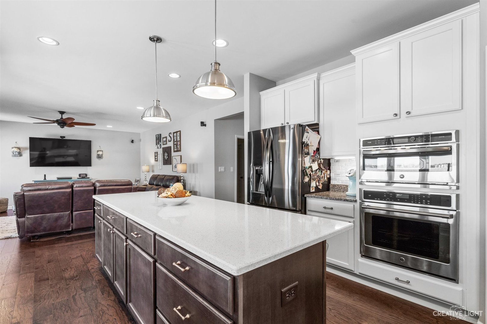 3806 Monterey Circle Algonquin, IL 60102 - Photo 5 of 33 a kitchen with stainless steel appliances a stove a sink a microwave a refrigerator and white cabinets