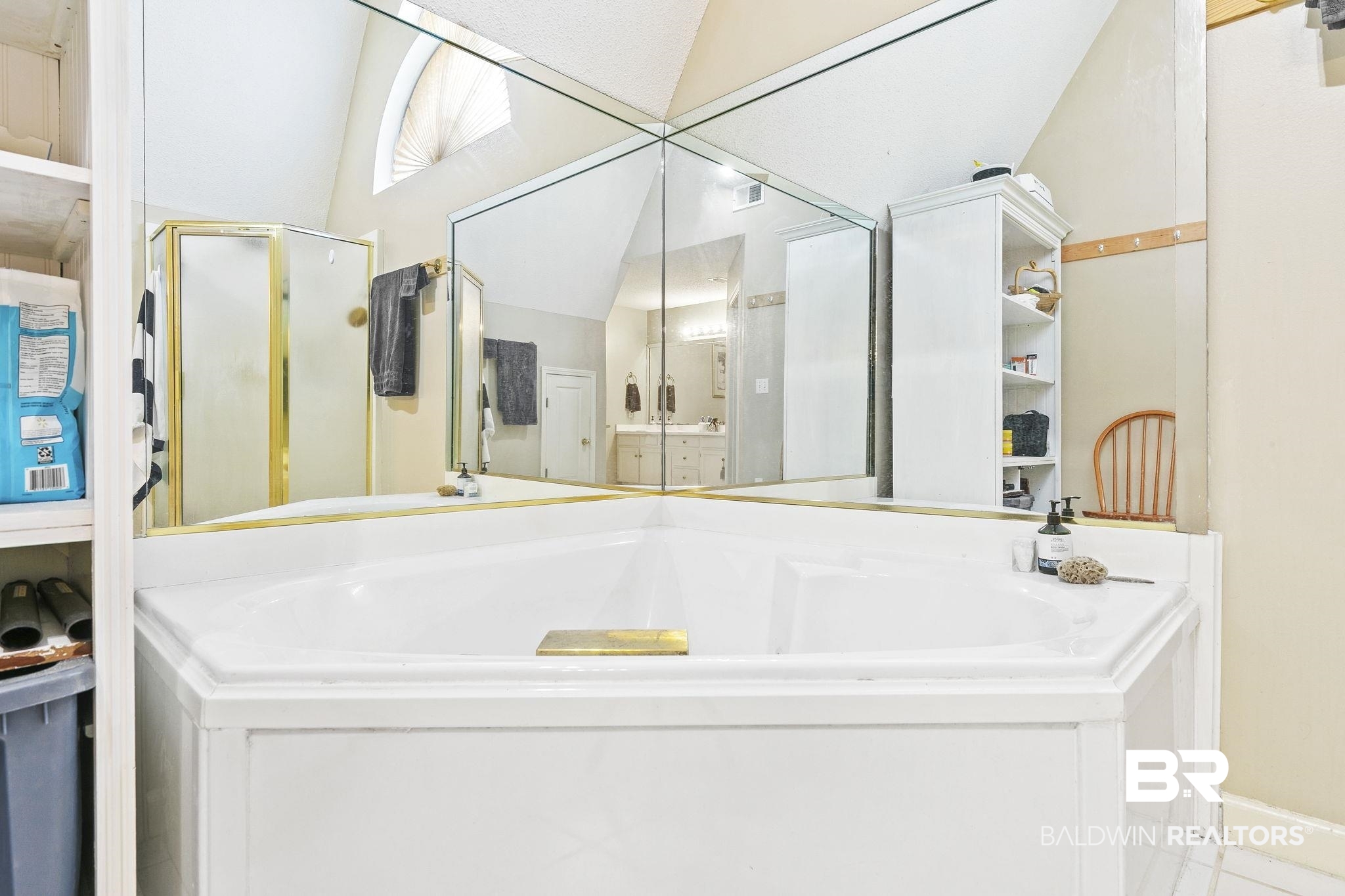 22 Pirates Lane Daphne, AL 36527 - Photo 27 of 36 Bathroom featuring lofted ceiling and shower with separate bathtub