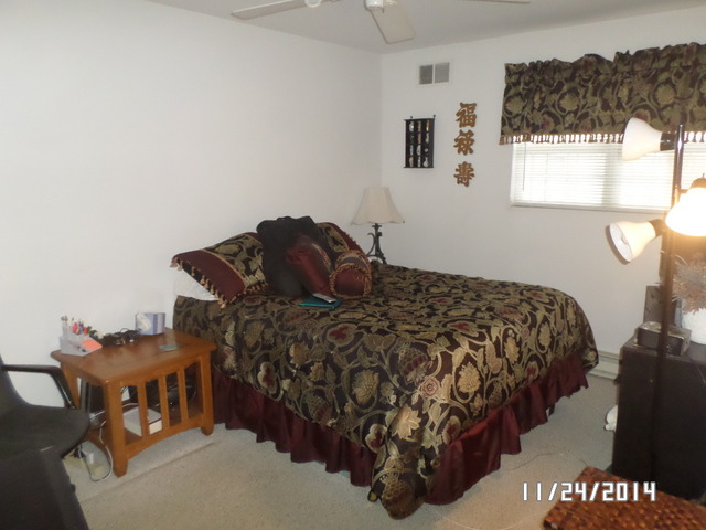 1490 Spring Brook Court, Unit 1G Round Lake Beach, IL 60073 - Photo 11 of 12 a bedroom with a bed and window