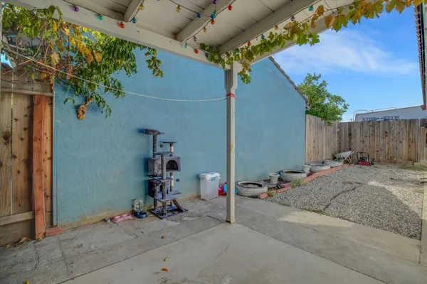 a backyard of a house