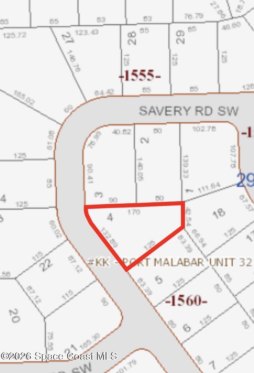 1071 Savery Road Palm Bay, FL 32908 - Photo 2 of 2 Plot Map