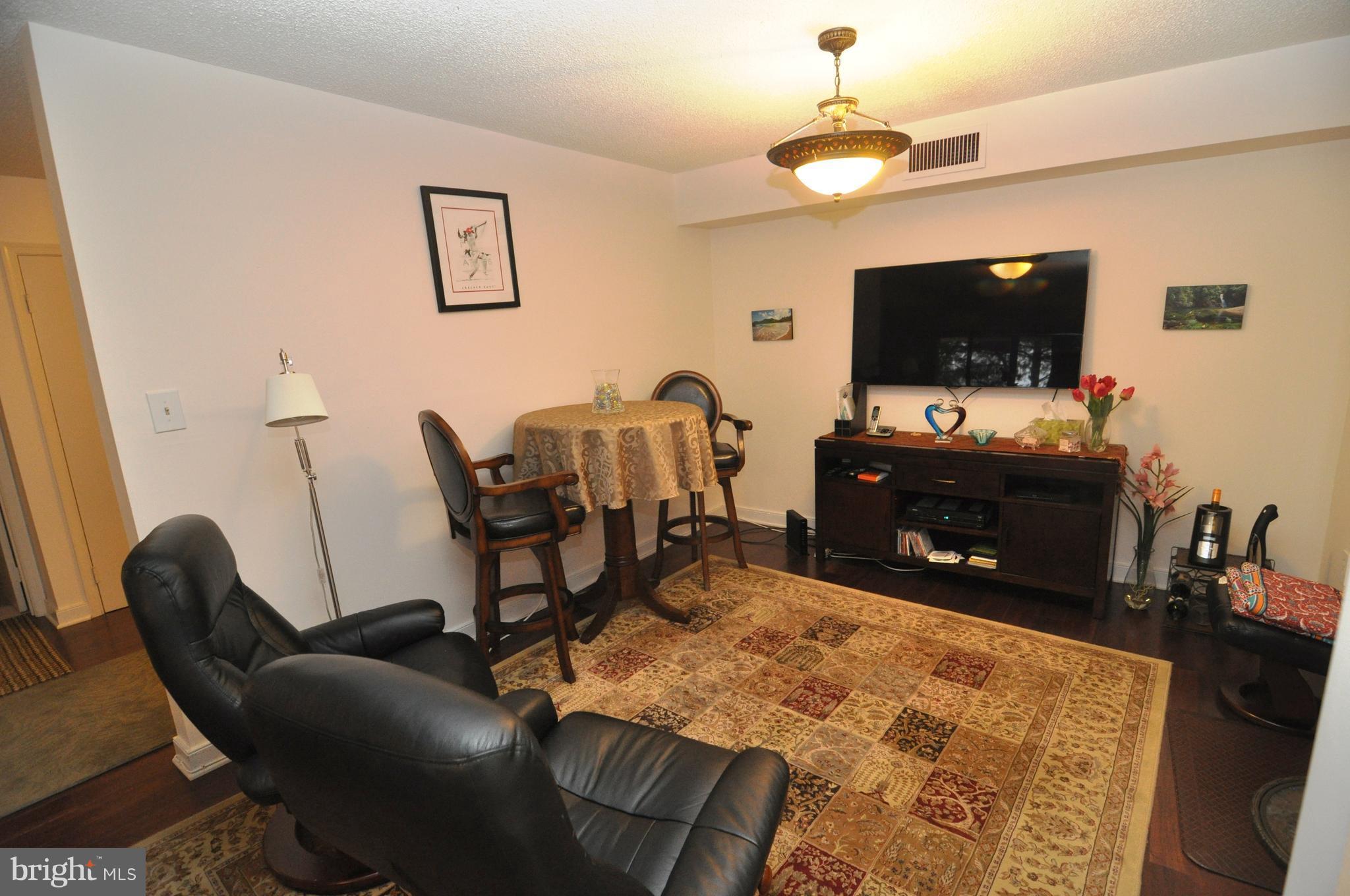 1101 South Arlington Ridge Road, Unit 204 Arlington, VA 22202 - Photo 10 of 28 a living room with furniture and a flat screen tv
