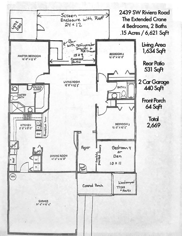 2439 Southwest Riviera Road Stuart, FL 34997 - Photo 72 of 72 Floor plan