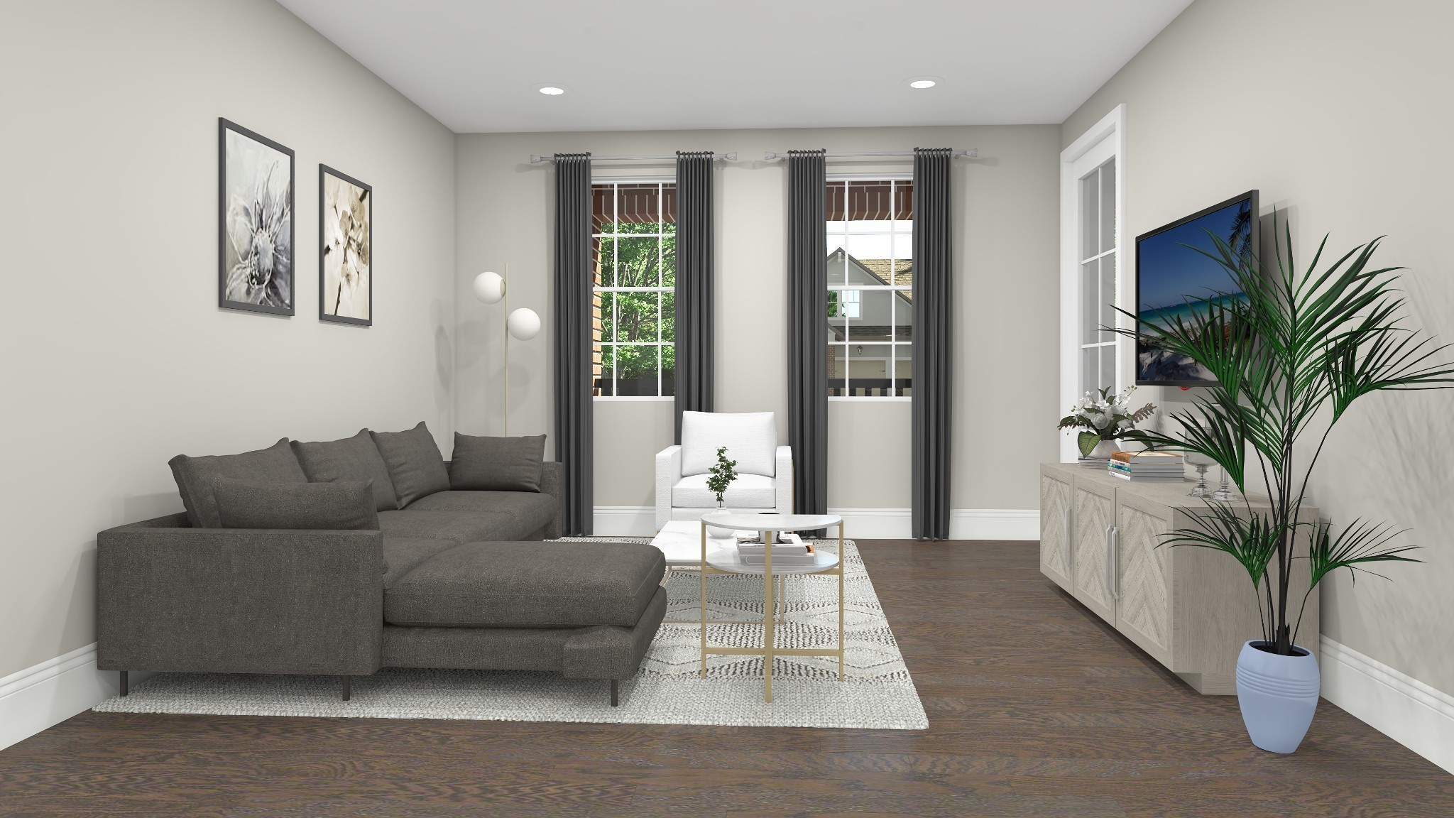 4000 Shadow Green Drive, Unit 4305 Franklin, TN 37064 - Photo 4 of 24 a living room with furniture potted plant and a large window