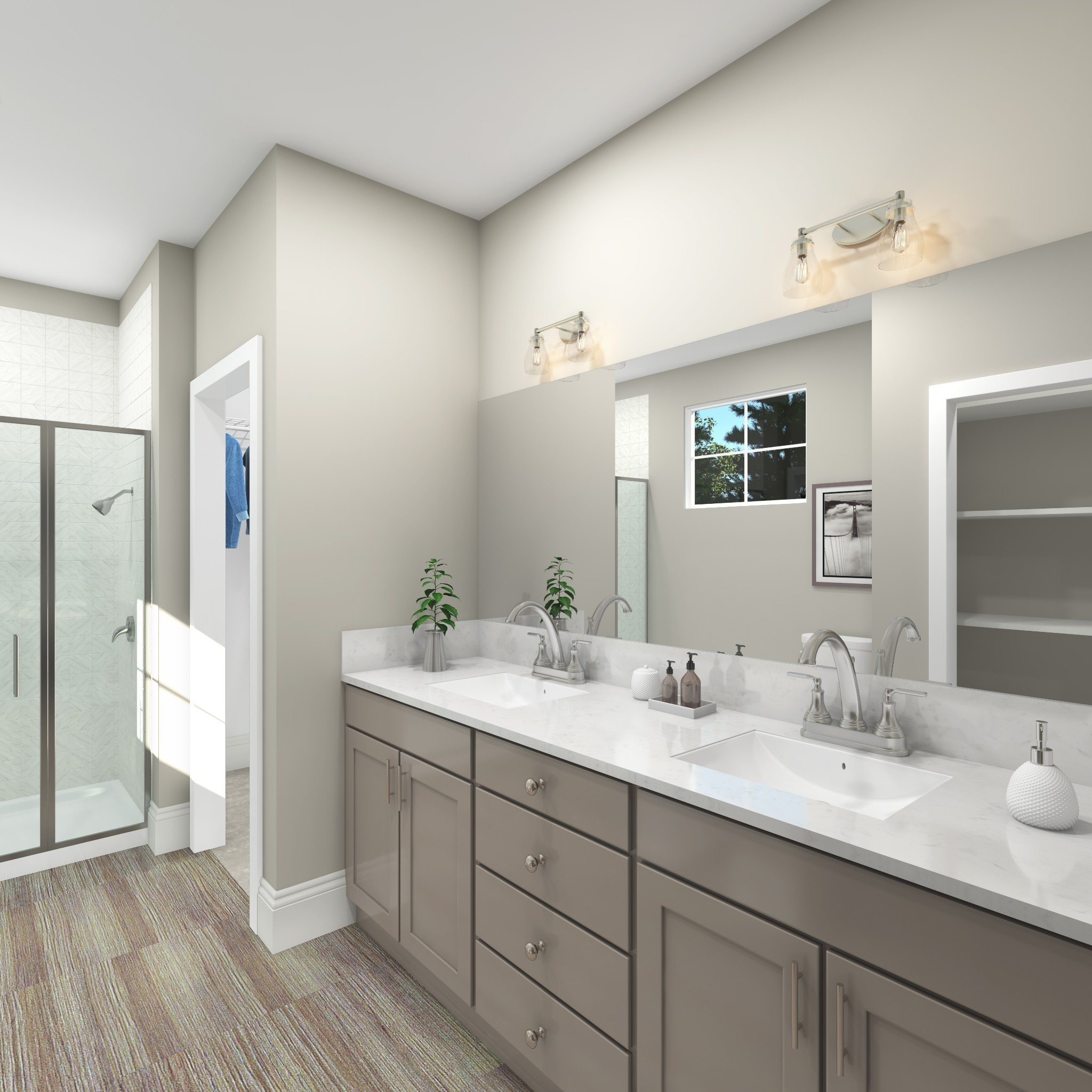 4000 Shadow Green Drive, Unit 4305 Franklin, TN 37064 - Photo 5 of 24 a bathroom with a double vanity sink and mirror