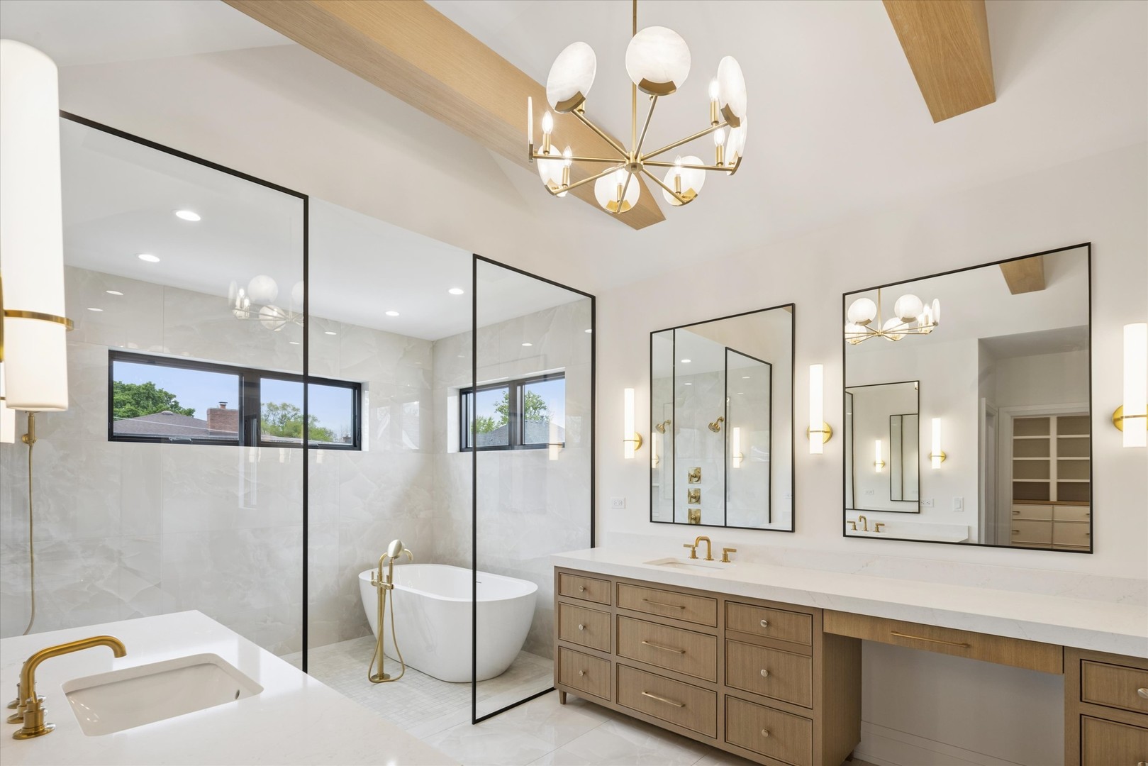 196 Walnut Street Elmhurst, IL 60126 - Photo 14 of 37 a bathroom with a double vanity sink mirror and toilet