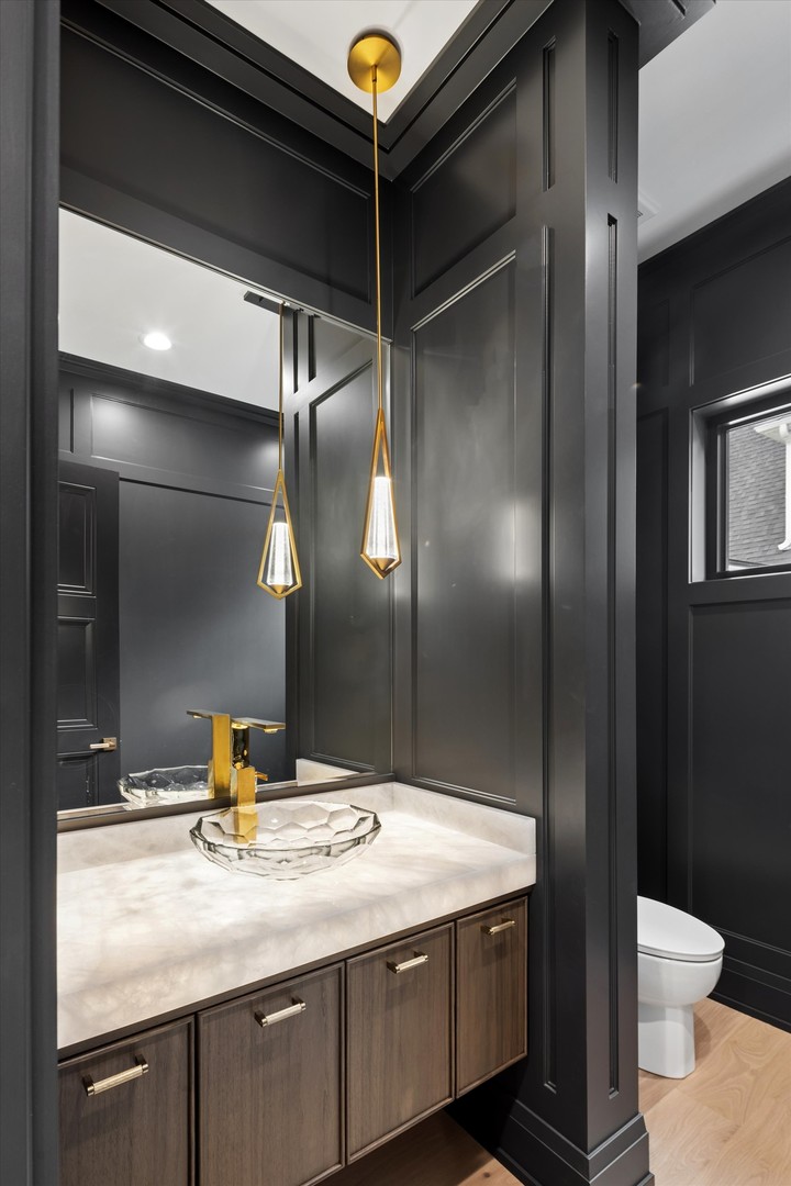 196 Walnut Street Elmhurst, IL 60126 - Photo 34 of 37 a bathroom with a sink and a toilet